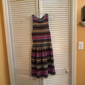 Colorful Patterned Crochet Dress
